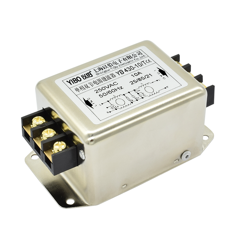 YB430系列單相雙節電源濾波器